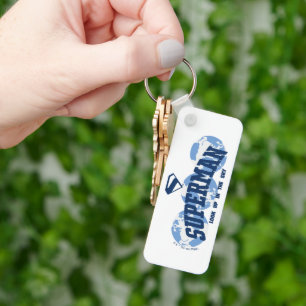 Superman Across the Globe Keychain