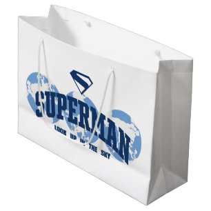 Superman Across the Globe Large Gift Bag