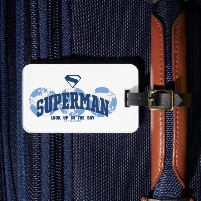 Superman Across the Globe Luggage Tag (Front Insitu 4)