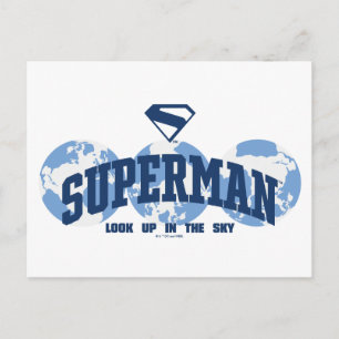 Superman Across the Globe Postcard