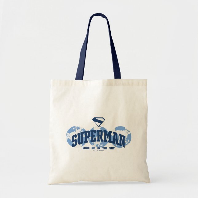 Superman Across the Globe Tote Bag (Front)