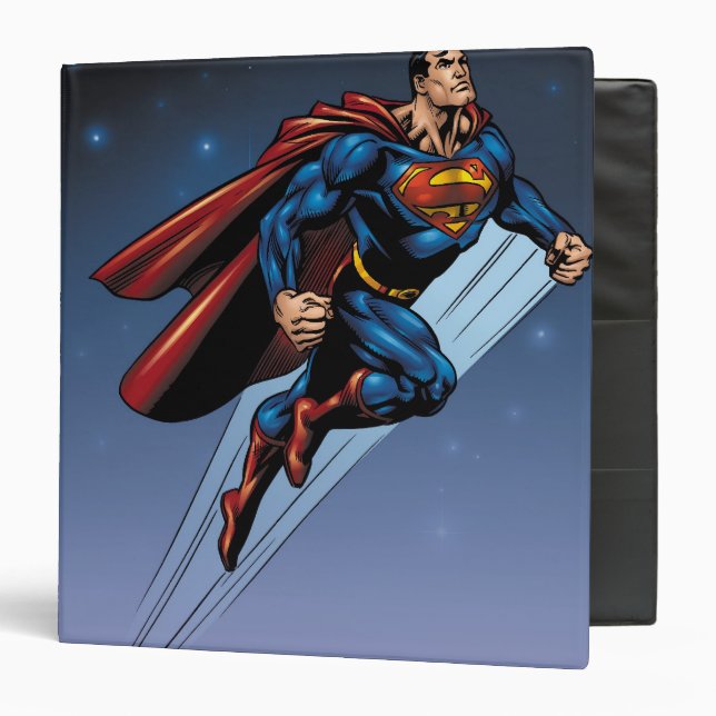 Superman against the night sky binder (Front/Inside)