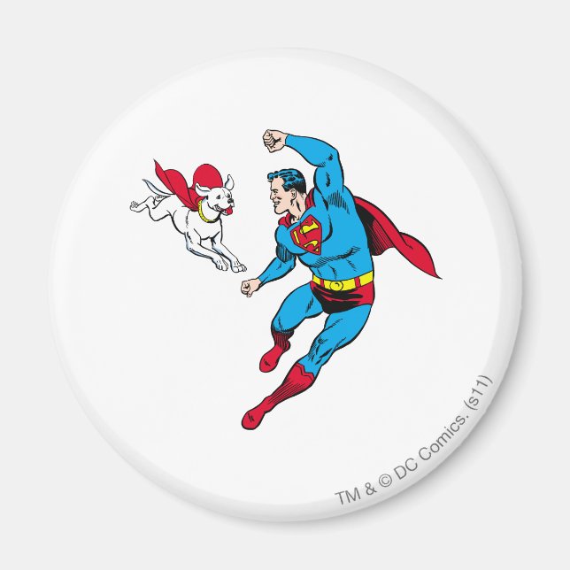 Superman and Krypto 2 Magnet (Front)