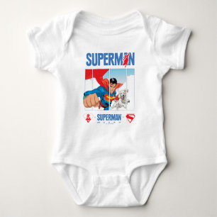 Superman and Krypto Take Flight Baby Bodysuit