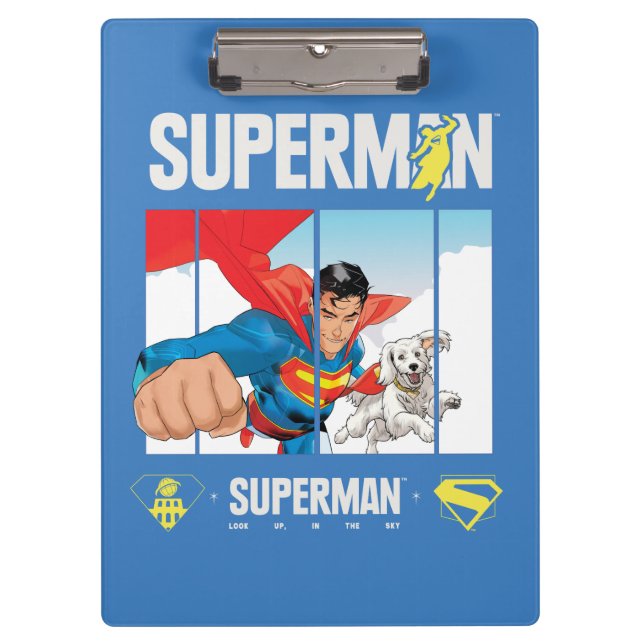 Superman and Krypto Take Flight Clipboard (Front)
