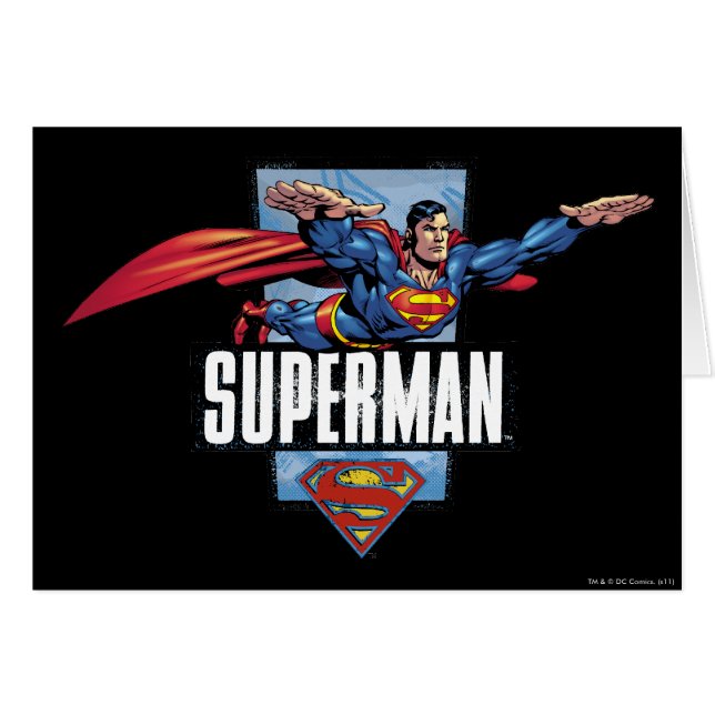Superman and Logo Bordered (Front Horizontal)