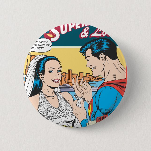 Superman and Lois Comic 2 Inch Round Button (Front)