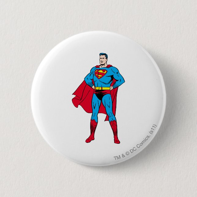 Superman Arms Folded 2 Inch Round Button (Front)