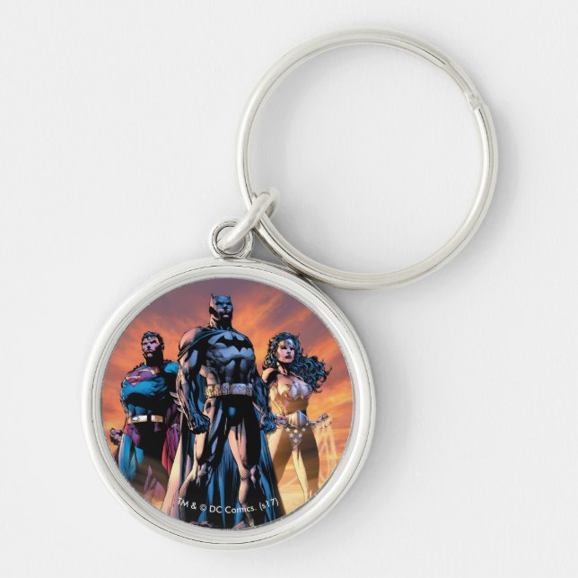 Superman, Batman, & Wonder Woman Trinity Keychain (Front)