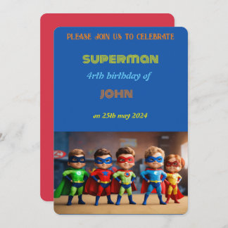 superman birthday invitation