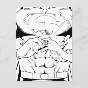 Superman Black and White 3 Postcard