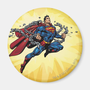 Superman breaks chains magnet