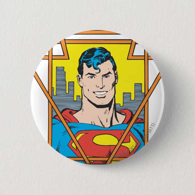 Superman Bust 2 Inch Round Button (Front)