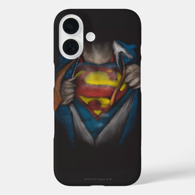 Superman | Chest Reveal Sketch Colorized Case-Mate iPhone Case (Back)