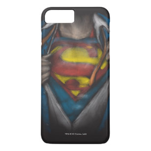 Superman   Chest Reveal Sketch Colorized iPhone 8 Plus/7 Plus Case