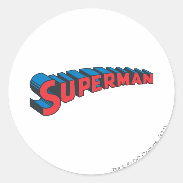 Superman | Classic Logo Classic Round Sticker (Front)