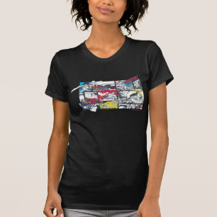 Superman Comic Book Collage T-Shirt