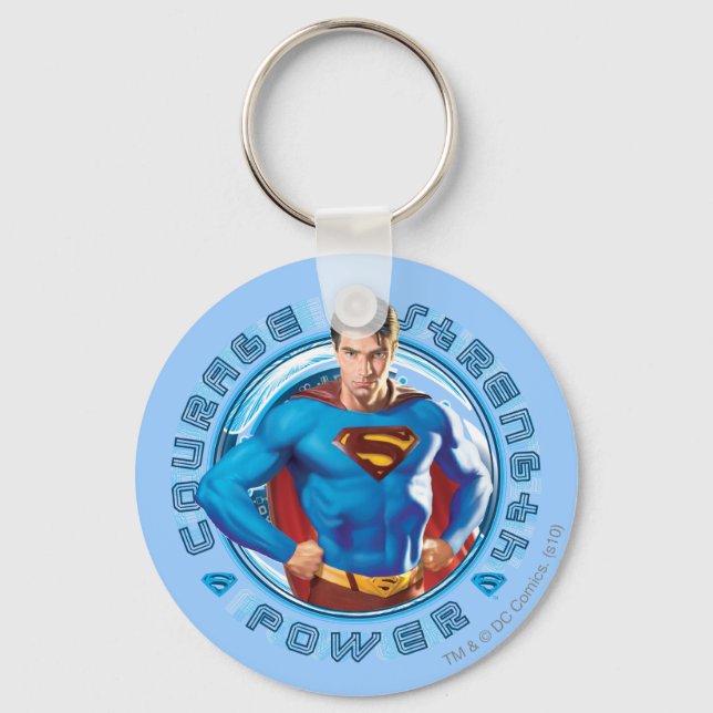Superman Courage Strength Power Keychain (Front)