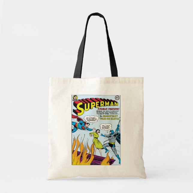 Superman (Double-Feature with Batman) Tote Bag (Front)