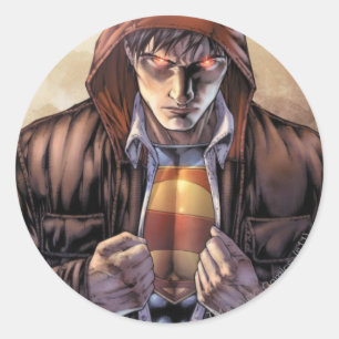 Superman Earth Cover - Colour Classic Round Sticker