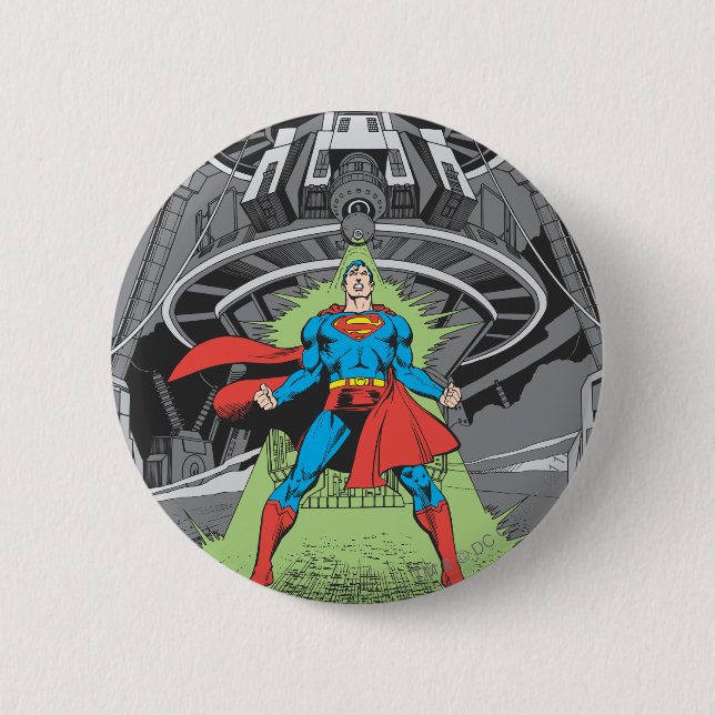 Superman Exposed to Kryptonite 2 Inch Round Button (Front)