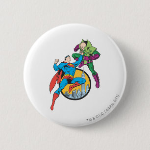 Superman Fights Lex Luthor 2 Inch Round Button