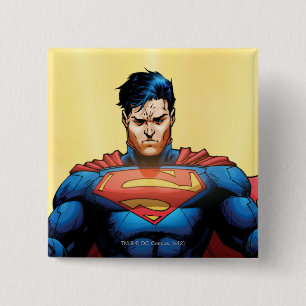 Superman Flying 2 Inch Square Button