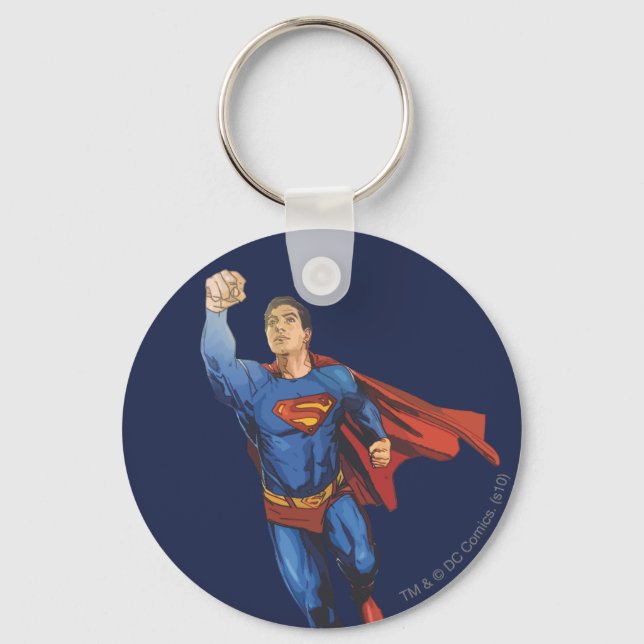 Superman Flying Left Keychain (Front)