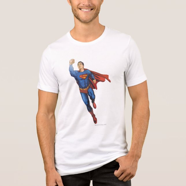 Superman Flying Left Tri-Blend Shirt (Front)