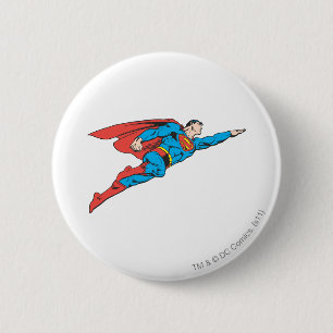 Superman Flying Right 2 Inch Round Button
