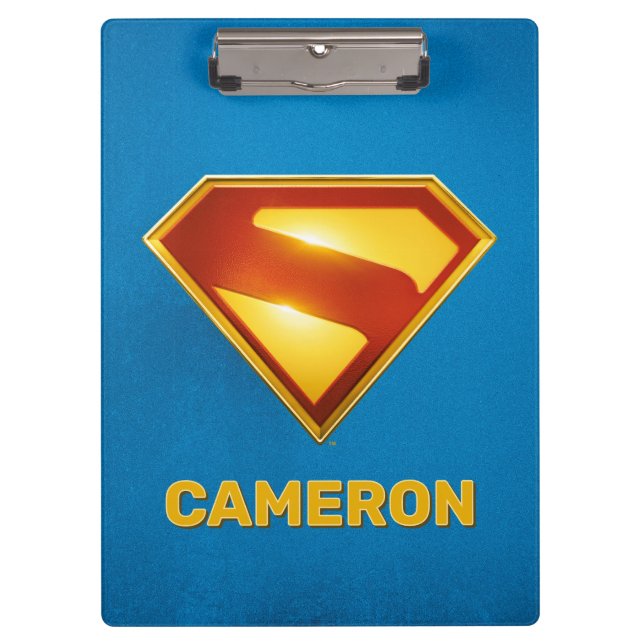 Superman Golden S Shield Brilliance Clipboard (Front)