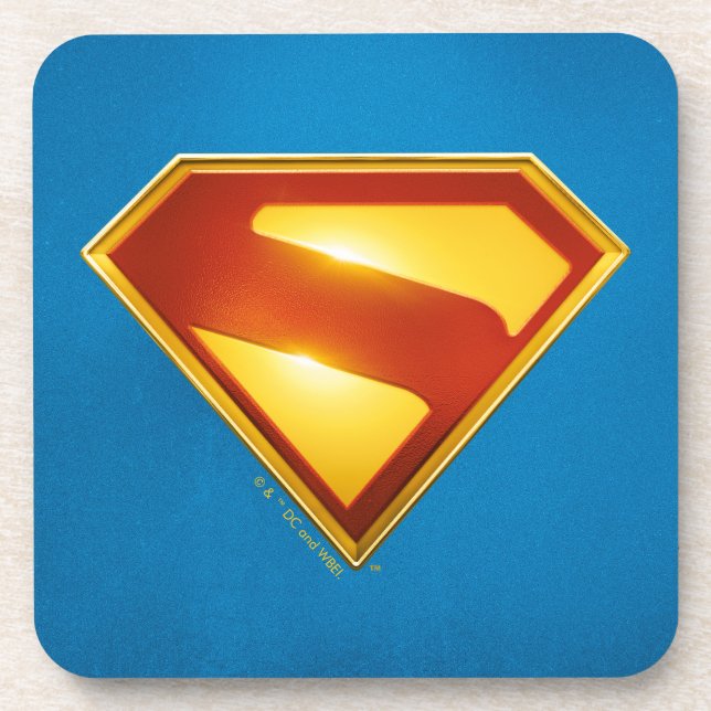 Superman Golden S Shield Brilliance Coaster (Front)