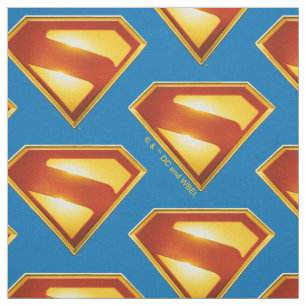 Superman Golden S Shield Brilliance Fabric