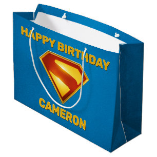 Superman Golden S Shield Brilliance Large Gift Bag