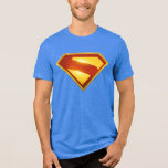 Superman Golden S Shield Brilliance Tri-Blend Shirt<br><div class="desc">Shine bright with the legendary symbol of hope! This stunning design features the iconic Superman “S” shield rendered in radiant gold and deep crimson, glowing with heroic intensity against a bold blue background. The sleek metallic finish and rich colour gradients give this emblem a powerful, modern edge—perfect for fans who...</div>