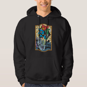 Superman & Green Lantern Fight Brainiac Hoodie