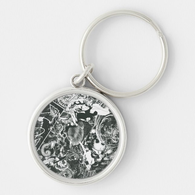Superman Grey Collage Keychain (Front)