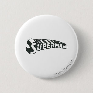 Superman Grunge Letters Logo 2 Inch Round Button