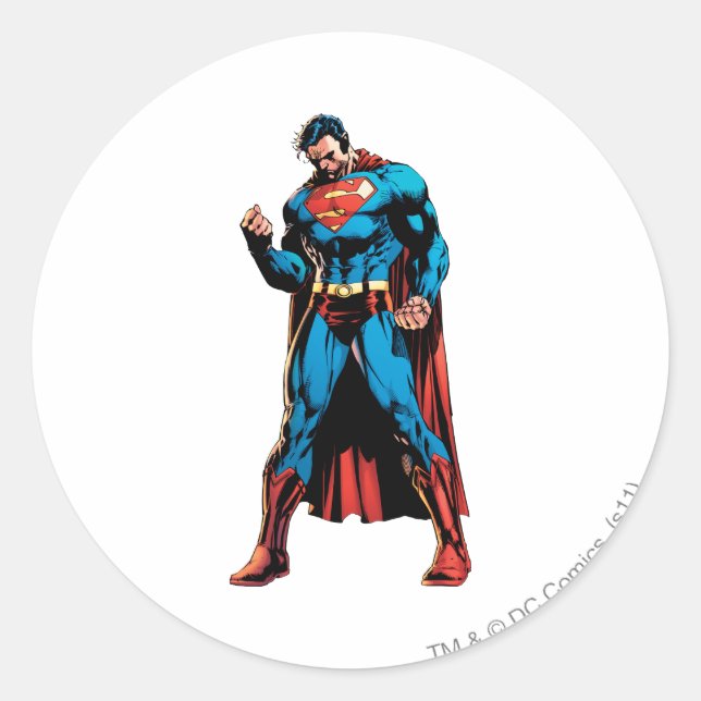 Superman  - Hand in fist Classic Round Sticker (Front)