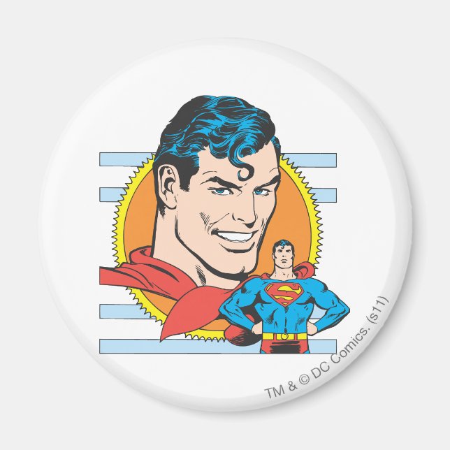 Superman Head Shot Magnet (Front)