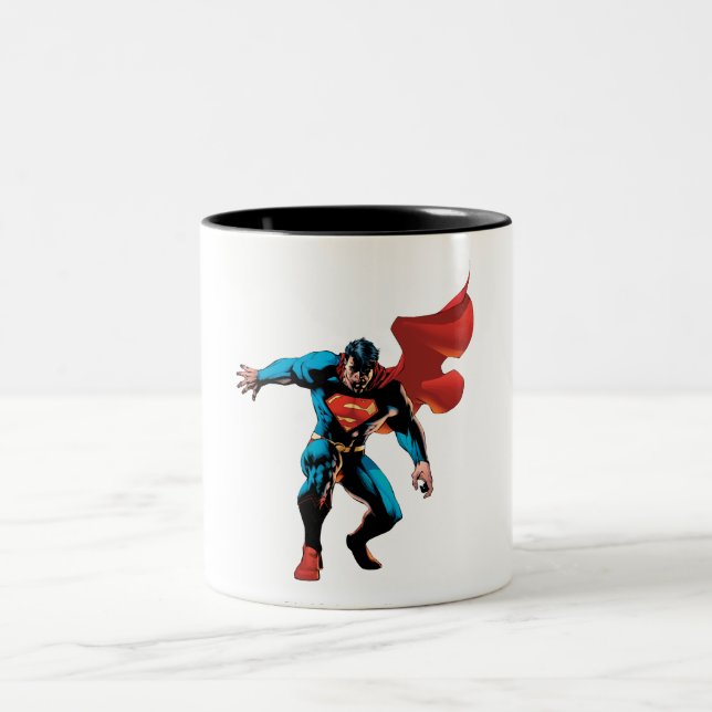 Superman in Shadow Two-Tone Coffee Mug (Center)