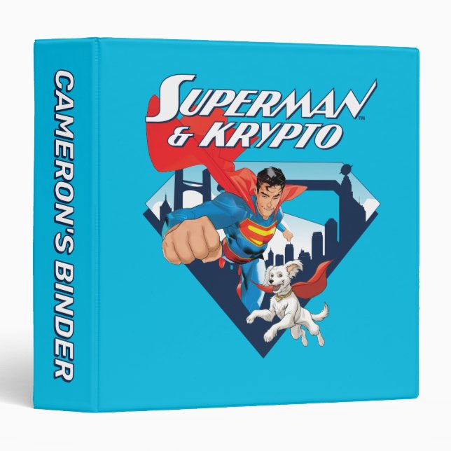 Superman & Krypto Soar Binder (Front/Spine)