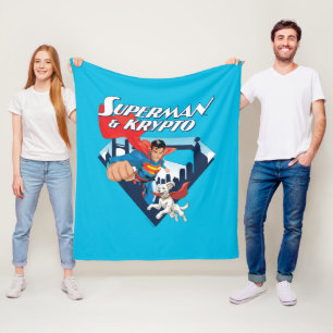 Superman & Krypto Soar Fleece Blanket