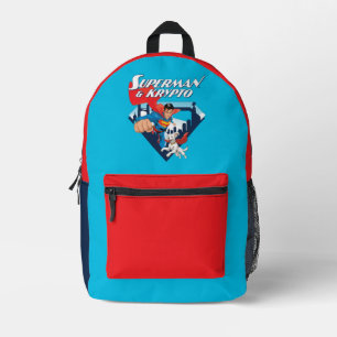 Superman & Krypto Soar Printed Backpack