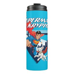 Superman & Krypto Soar Thermal Tumbler