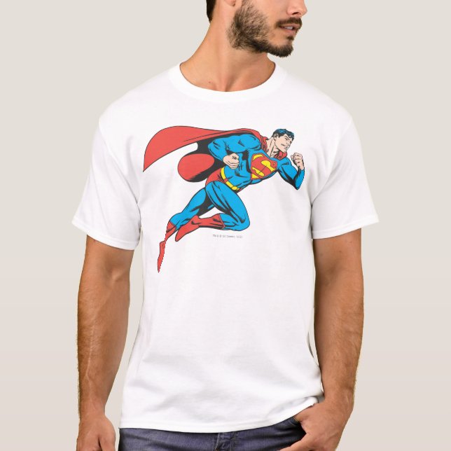 Superman Leaps Right T-Shirt (Front)