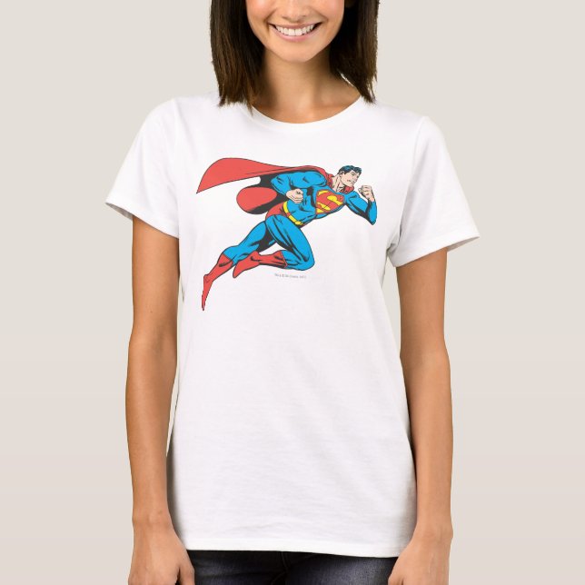 Superman Leaps Right T-Shirt (Front)