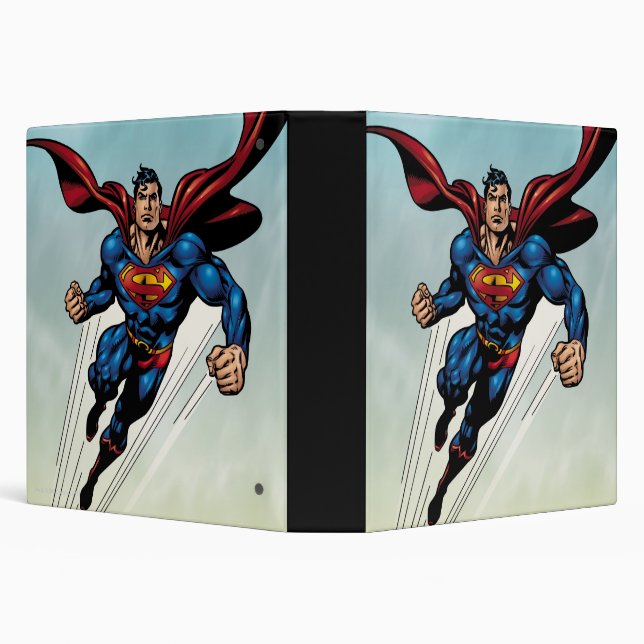 Superman leaps upward binder (Background)