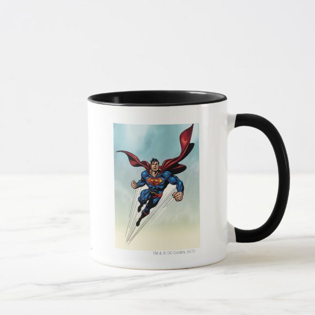 Superman leaps upward mug (Right)