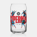 Superman Legends Forever Graphic Can Glass<br><div class="desc">Legends are Forever with this iconic Superman graphic celebrating the different eras of our favourite Man of Steel! Grab this on a fun graphic tee,  wall art,  or many more customizable Zazzle products perfect for gifting or treating yourself!</div>